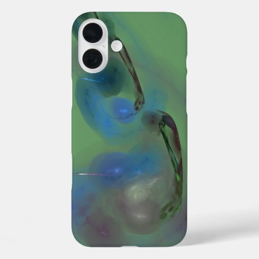 abstrakte Blues nach Maß und grün Case-Mate iPhone Hülle (Rückseite)