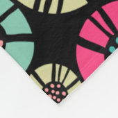 Abstrakte Blume 031023 - Farben 01 Fleecedecke (Ecke)