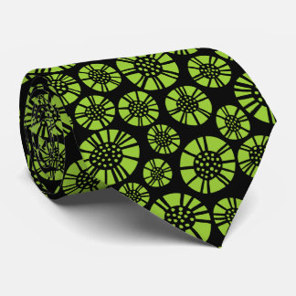 Abstrakte Blume 031023 - Mars Green on Black Krawatte
