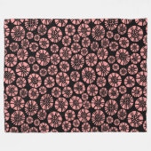 Abstrakte Blume 031023 - Weichrosa Fleecedecke (Vorderseite (Horizontal))