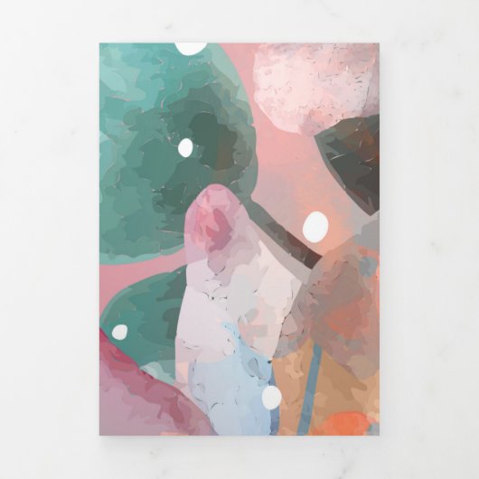 ABSTRAKTE BLUME 1 DREIFACH GEFALTETE URLAUBSKARTE (Cover)