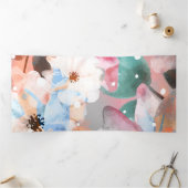 ABSTRAKTE BLUME 1 DREIFACH GEFALTETE URLAUBSKARTE (Innenseite)