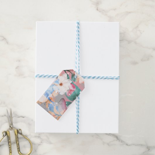 ABSTRAKTE BLUME 1 GESCHENKANHÄNGER (Mit Garn)