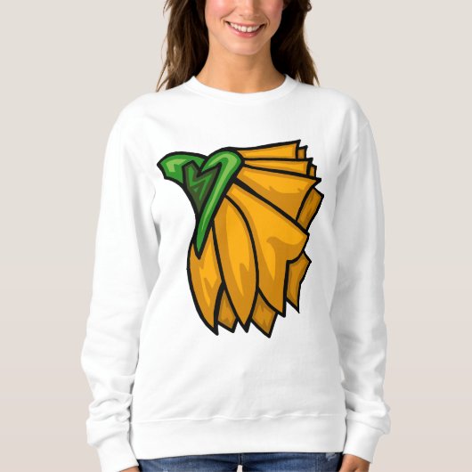 Abstrakte Blume 1 - Orange Sweatshirt (Vorderseite)