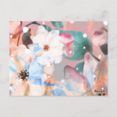 ABSTRAKTE BLUME 1 POSTKARTE (Rückseite)