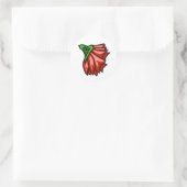 Abstrakte Blume 1 - Rosa Runder Aufkleber (Tasche)