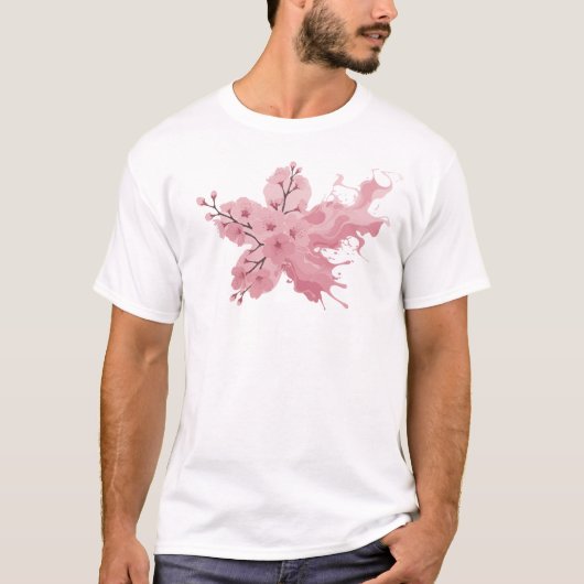 ABSTRAKTE BLUME 38 Einzigartiger Kunstdruck T-Shirt (Vorderseite)