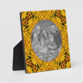 Abstrakte Blume Art Add Your Foto Fotoplatte (Vorderseite)