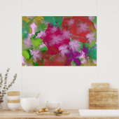 Abstrakte Blume Art Canvas Print Poster (Küche)