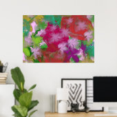 Abstrakte Blume Art Canvas Print Poster (Heimbüro)