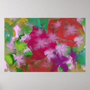 Abstrakte Blume Art Canvas Print Poster