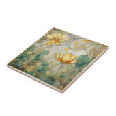 Abstrakte Blume Art Deco Keramik Tile Fliese (Seite)