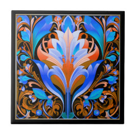 Abstrakte Blume Art Deco Keramik Tile Fliese