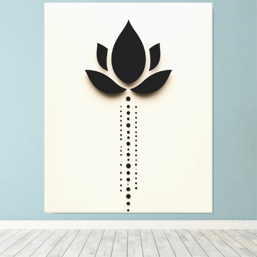 Abstrakte Blume Art Leinwanddruck (Insitu (Holzboden))