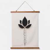 Abstrakte Blume Art Wandteppich Mit Holzrahmen (Vorderseite)