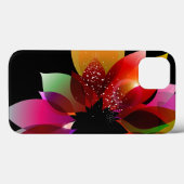 Abstrakte Blume auf Schwarz Case-Mate iPhone Hülle (Rückseite (Horizontal))