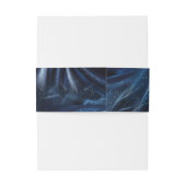 Abstrakte Blume aus Simmery Blue Silk Einladungsbanderole (Rückseitenbeispiel)