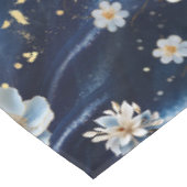 Abstrakte Blume aus Simmery Blue Silk Tischdecke (Schrägansicht)