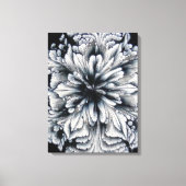 Abstrakte Blume aus weißem Öl Leinwanddruck (Vorderseite)