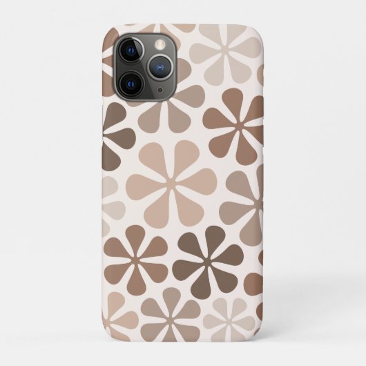 Abstrakte Blume (B) Braune Taupe Case-Mate iPhone Hülle (Rückseite)