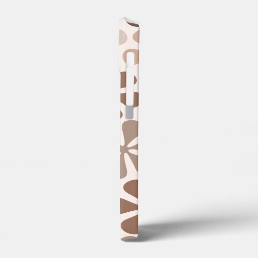 Abstrakte Blume (B) Braune Taupe Case-Mate iPhone Hülle (Rückseite / Links)