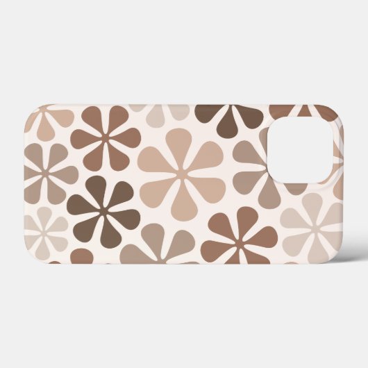 Abstrakte Blume (B) Braune Taupe Case-Mate iPhone Hülle (Rückseite (Horizontal))