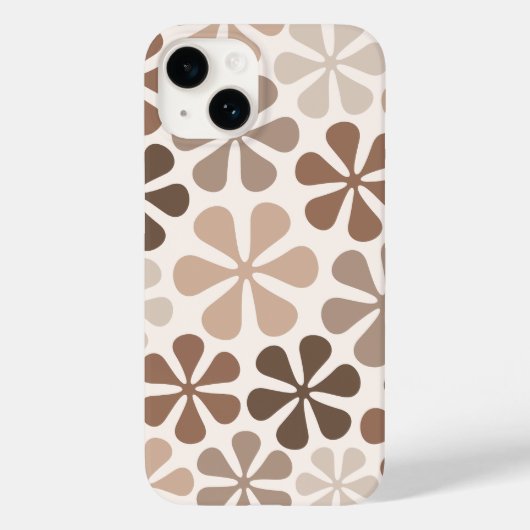 Abstrakte Blume (B) Braune Taupe Case-Mate iPhone Hülle (Rückseite)