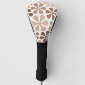 Abstrakte Blume (B) Braune Taupe Golf Headcover (Vorderseite)
