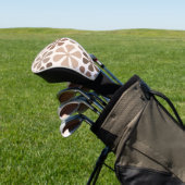 Abstrakte Blume (B) Braune Taupe Golf Headcover (In SItu)