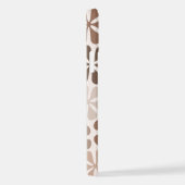 Abstrakte Blume (B) Braune Taupe iPhone Hülle (Rechte Seite)