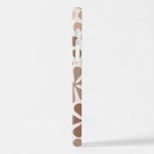 Abstrakte Blume (B) Braune Taupe iPhone Hülle (Linke Seite)