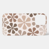 Abstrakte Blume (B) Braune Taupe iPhone Hülle (Rückseite (Horizontal))