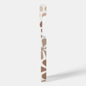Abstrakte Blume (B) Braune Taupe iPhone Hülle (Linke Seite)