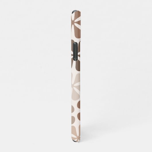 Abstrakte Blume (B) Braune Taupe iPhone Hülle (Rechte Seite)