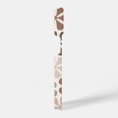 Abstrakte Blume (B) Braune Taupe iPhone Hülle (Rechte Seite)