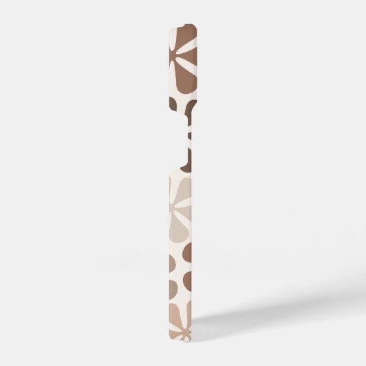 Abstrakte Blume (B) Braune Taupe iPhone Hülle (Rechte Seite)