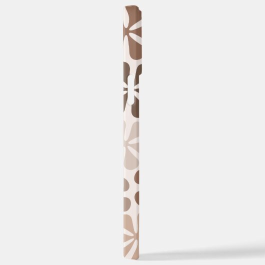 Abstrakte Blume (B) Braune Taupe iPhone Hülle (Rechte Seite)