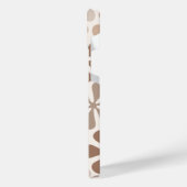 Abstrakte Blume (B) Braune Taupe iPhone Hülle (Linke Seite)