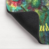 Abstrakte Blume Benutzerdefinierter Text Mousepad (Ecke)