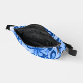 Abstrakte Blume blau Bauchtasche (Offen)