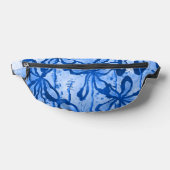 Abstrakte Blume blau Bauchtasche (Ablage )