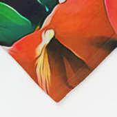Abstrakte Blume Blumenflocken Fleecedecke (Ecke)
