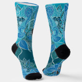 Abstrakte Blume Boho Socken (Gewinkelt)