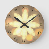 Abstrakte Blume Bokeh Runde Wanduhr (Vorderseite)