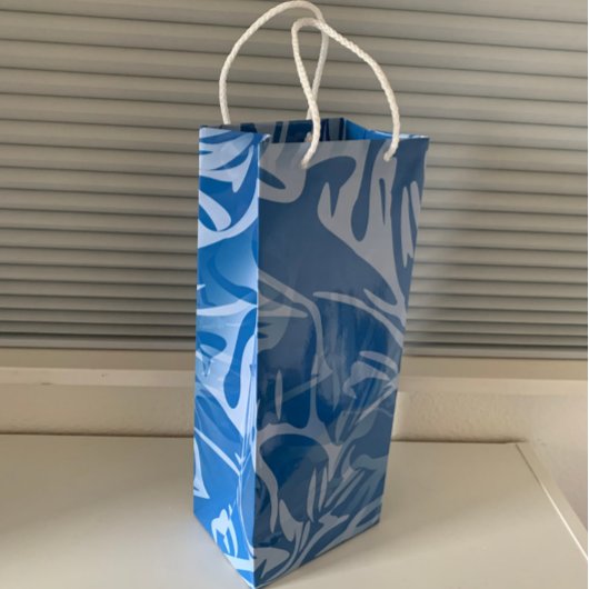 Abstrakte Blume Botanisches Flora Geschenktüte Für Weinflaschen