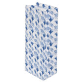 Abstrakte Blume Botanisches Flora Geschenktüte Für Weinflaschen (Vorderseite Schrägansicht)