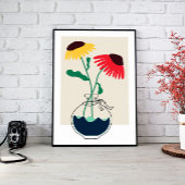 Abstrakte Blume Bouquet Art Leinwand