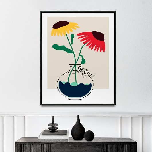 Abstrakte Blume Bouquet Art Leinwand