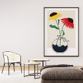 Abstrakte Blume Bouquet Art Leinwand