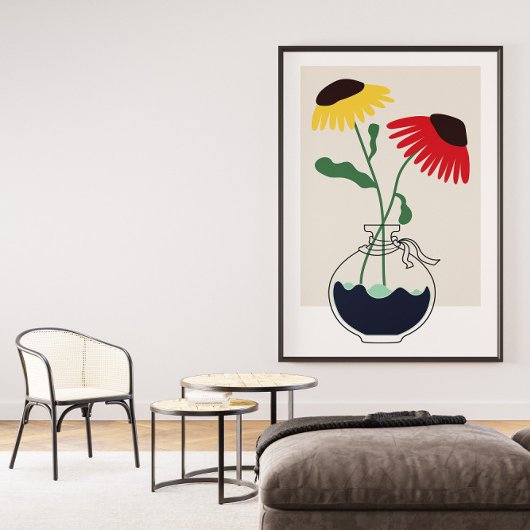 Abstrakte Blume Bouquet Art Leinwand